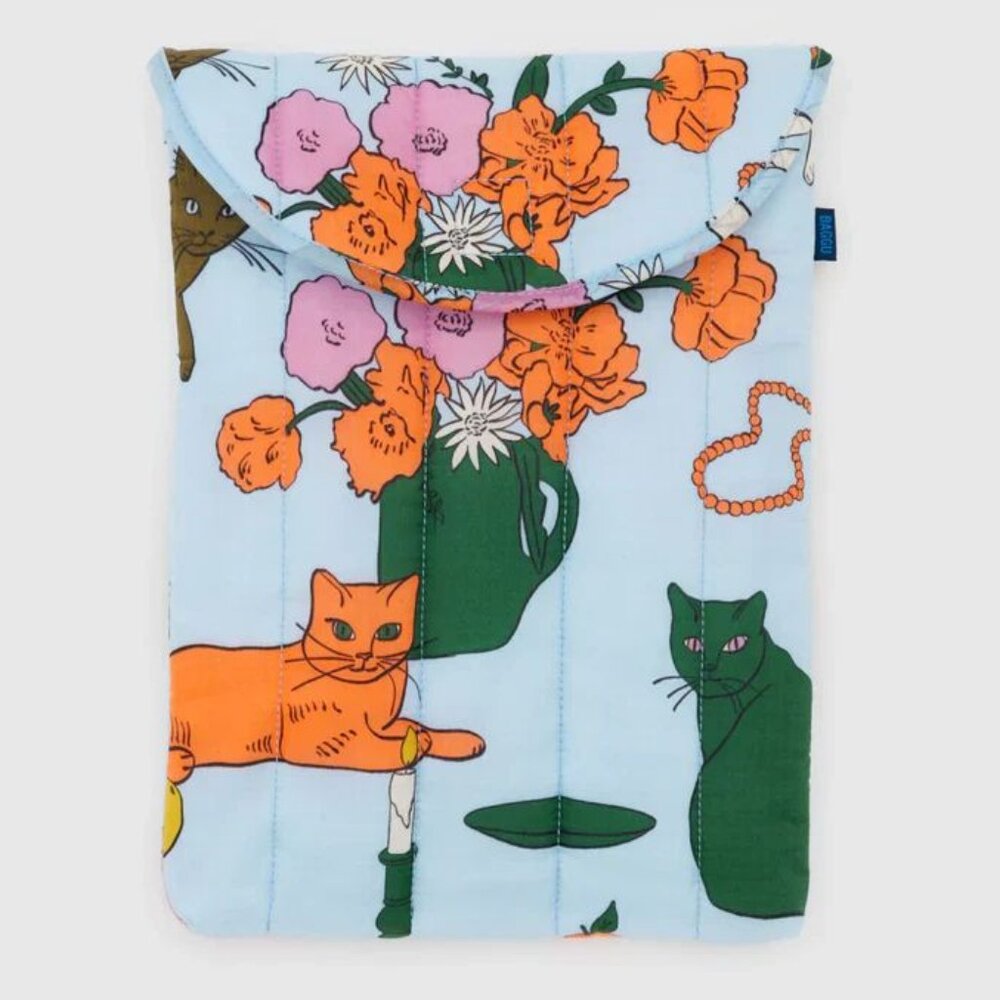 NWT Baggu Puffy Laptop Sleeve 13"/14" - Table Cats